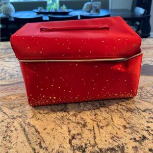 Estee Lauder Red Satin and Sparkle Cosmetic Case